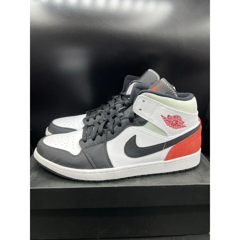 Air Jordan 1 Mid 'Red Black Toe' Men’s Size 13 (852542-100) VNDS OG ALL CLEAN! - Picture 5 of 16